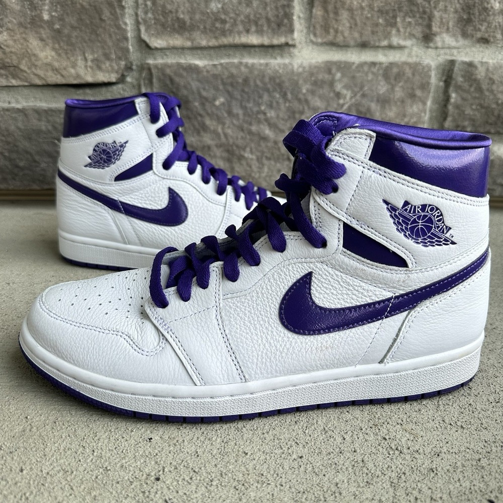 Nike Air Jordan 1 OG Women's 9.5 High Court Purple CD0461-151 Leather Sneaker